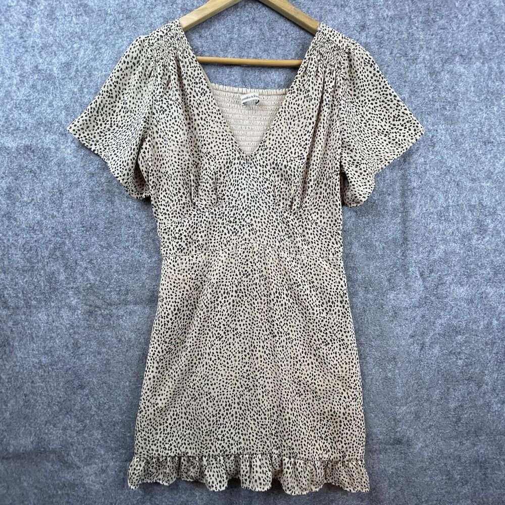 Vintage Abercrombie &โ Fitch Dress Small Babydoll Shirred Ruffle 90s Y2K